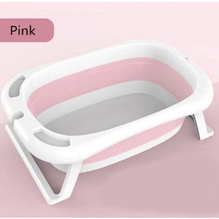 Rumahhome_Baby Bathing Bathtub Foldable Shower Basin Newborn Baby Bathtub with Temp Sensor/Infant/Children
