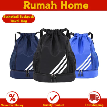 Basketball Backpack Gym Sports Travel Luggage Bag Oxford Waterproof With Independent Shoes Warehouse