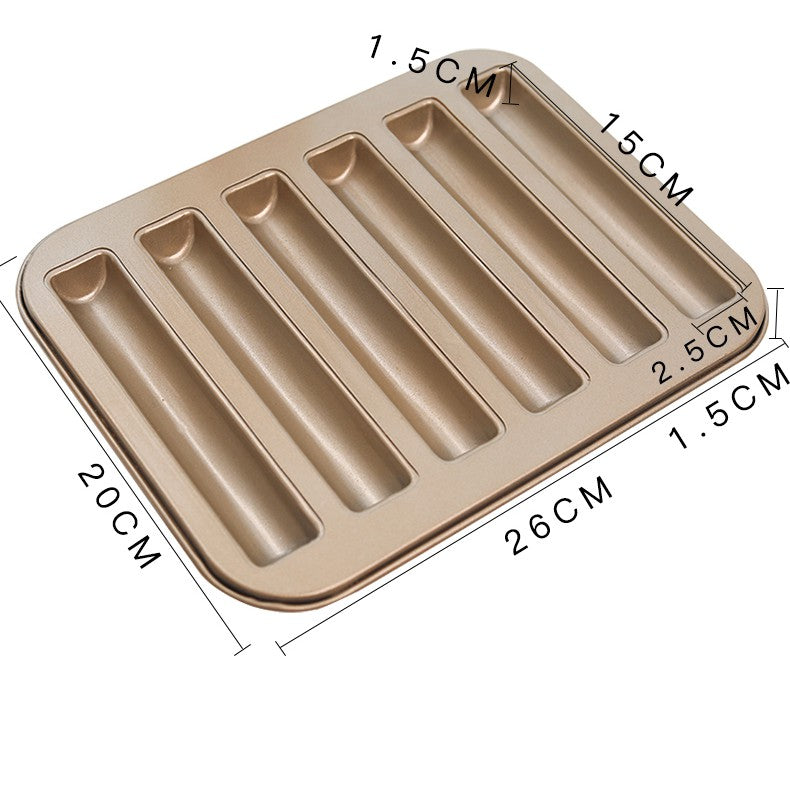 Rumahhome 6/8 Cups Financier Cake Mold Biscuit Mould Non-stick Metal Bakeware Carbon Steel Baking Mould Chocolate Mould