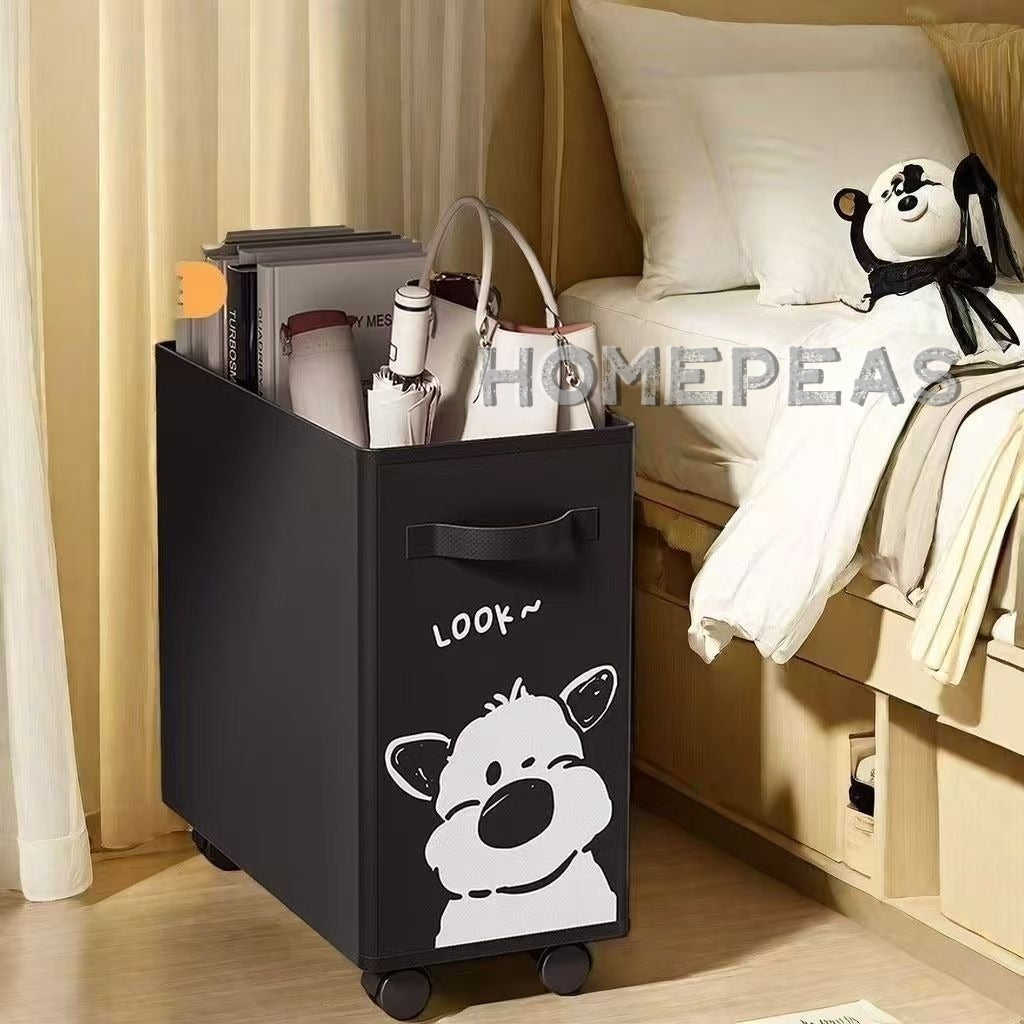 Rumah Home Foldable Oxford Cloth Storage Basket With Universal Wheels