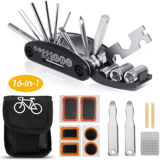 (Reday Stock) Rumahhome_16 in 1  multifunctional bicycle repair tool set