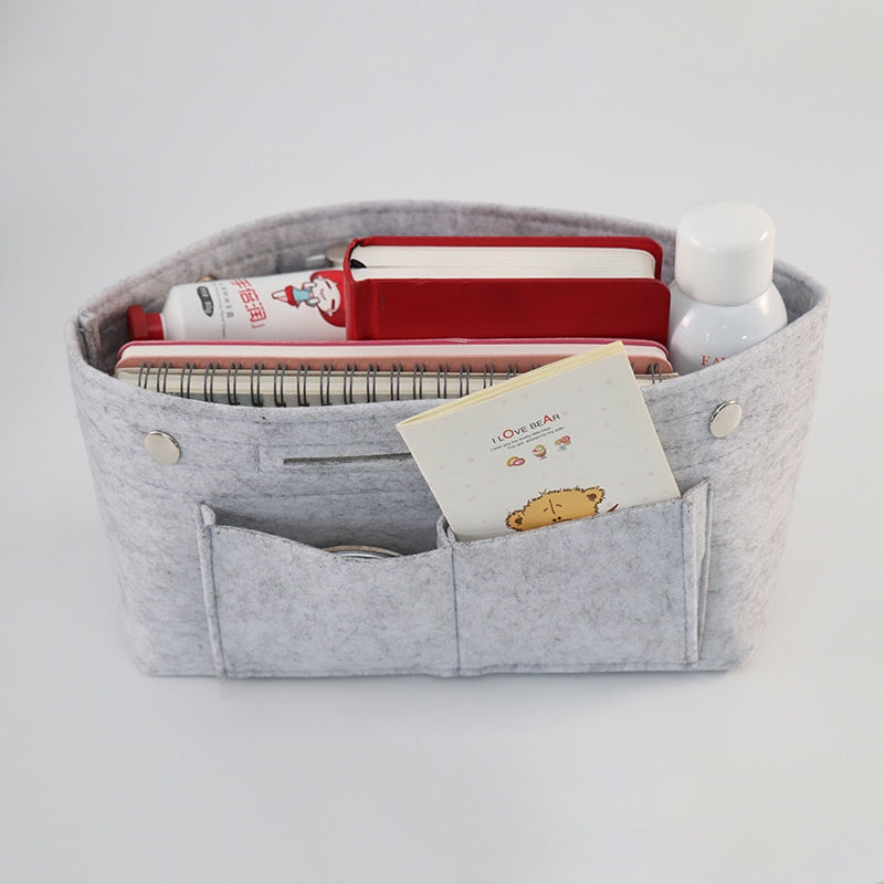 Rumahhome Felt Lined Bag Women's Toiletry Bag Multi Function Storage Bag Portable Liner Bag For Tote Bag