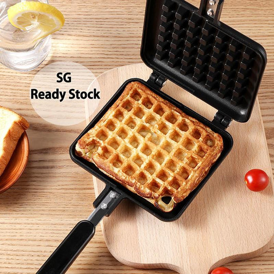 Kitchen Gas Non-Stick Waffle Maker Pan Mould Mold Press Plate Cook Baking Tool DIY Lattice Muffin Baking Mold