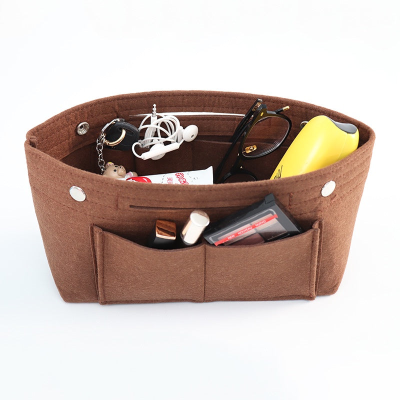Rumahhome Felt Lined Bag Women's Toiletry Bag Multi Function Storage Bag Portable Liner Bag For Tote Bag