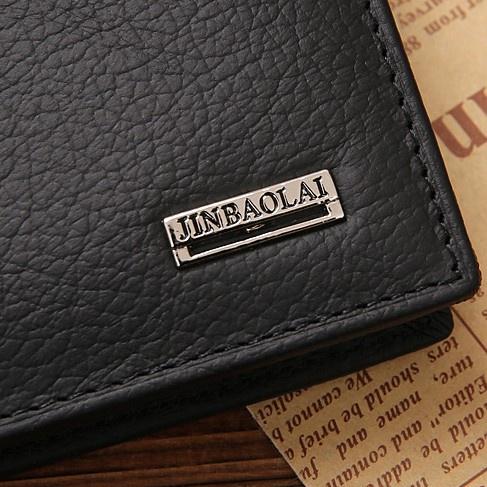 [ready stock]JINBAOLAI Genuine Leather Wallet Fashion Short Bifold Men Casual Soild Male Wallets With Coin Pocket Purses