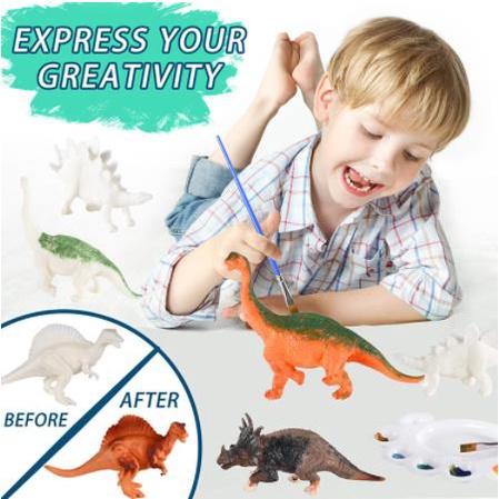 SG Rumahhome DIY Coloring 3D Painting Dinosaur Model Drawing Graffiti Children Educational Toys