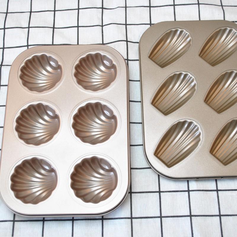 Rumahhome 6/8 Cups Financier Cake Mold Biscuit Mould Non-stick Metal Bakeware Carbon Steel Baking Mould Chocolate Mould