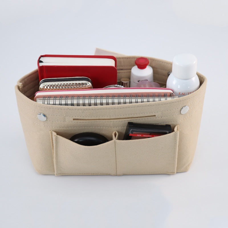 Rumahhome Felt Lined Bag Women's Toiletry Bag Multi Function Storage Bag Portable Liner Bag For Tote Bag