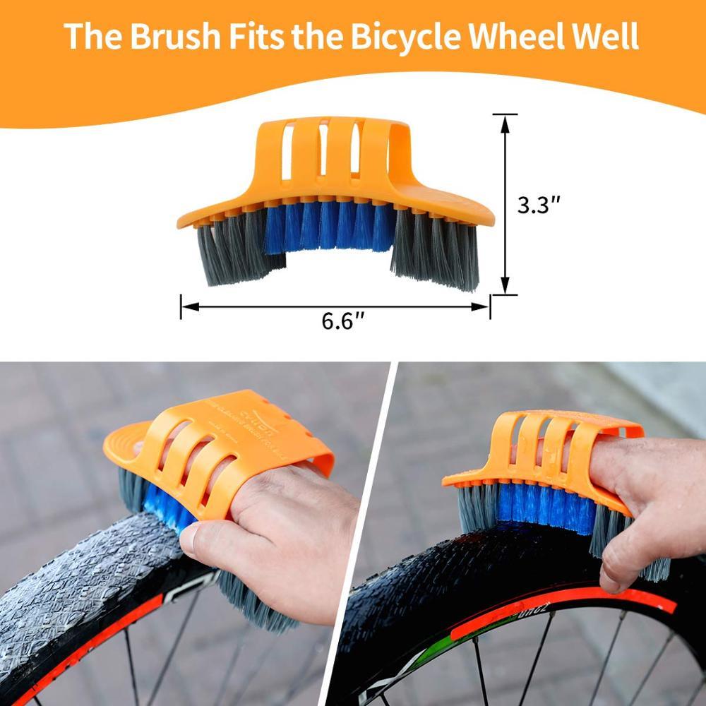 Rumahhome_ 8 PCS Bike Chain Cleaner Clean Machine Brushes Cycling Cleaning Kit Bicycle Brush Maintenance Tool