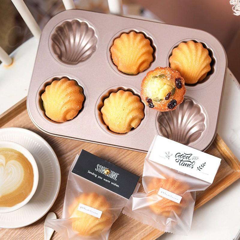Rumahhome 6/8 Cups Financier Cake Mold Biscuit Mould Non-stick Metal Bakeware Carbon Steel Baking Mould Chocolate Mould