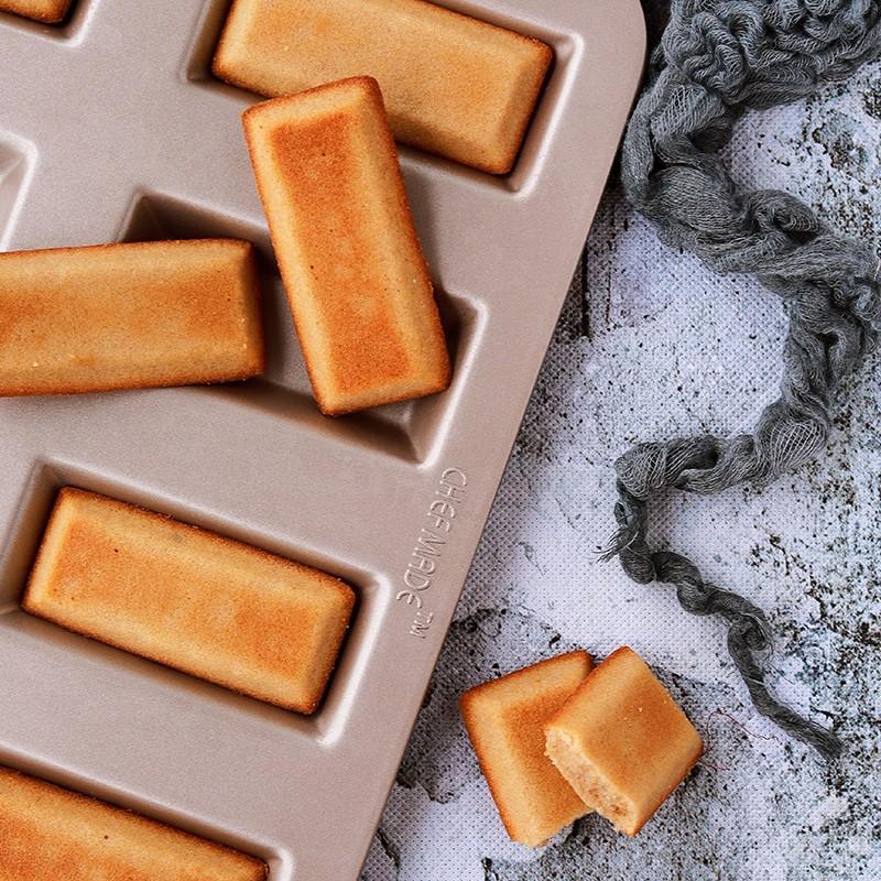 Rumahhome 6/8 Cups Financier Cake Mold Biscuit Mould Non-stick Metal Bakeware Carbon Steel Baking Mould Chocolate Mould