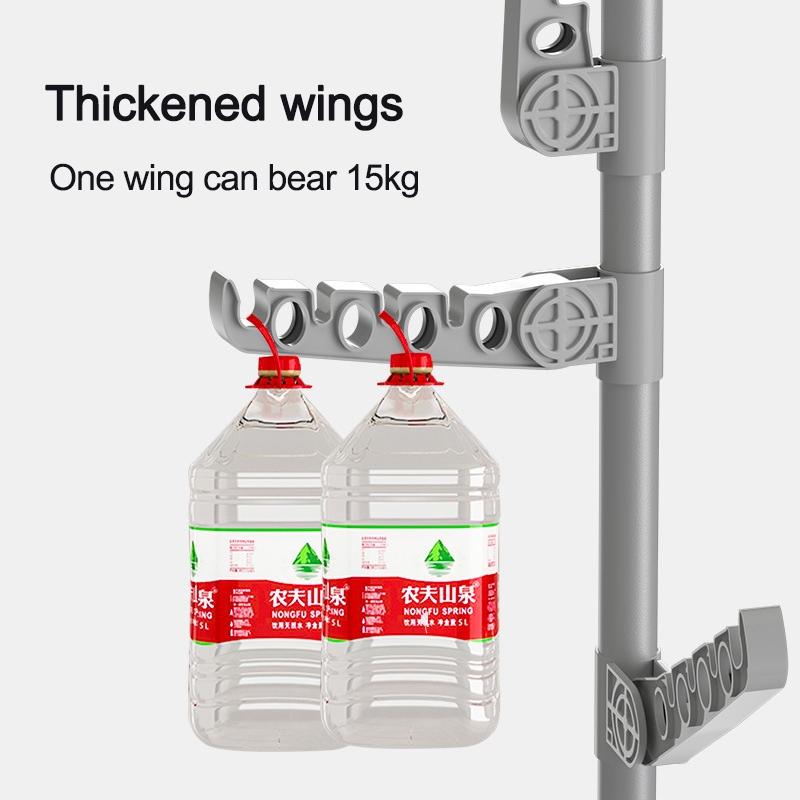 Rumahhome Adjustable Clothes Drying Rack Floor To Ceiling Tension Pole Hanger Stand Bedroom Telescopic Coat Hanger