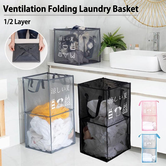 Local Shipping Specool® Popular Folding Laundry Basket Storage Boxes Washing Clothes Basket Laundry Bags Sundries Box