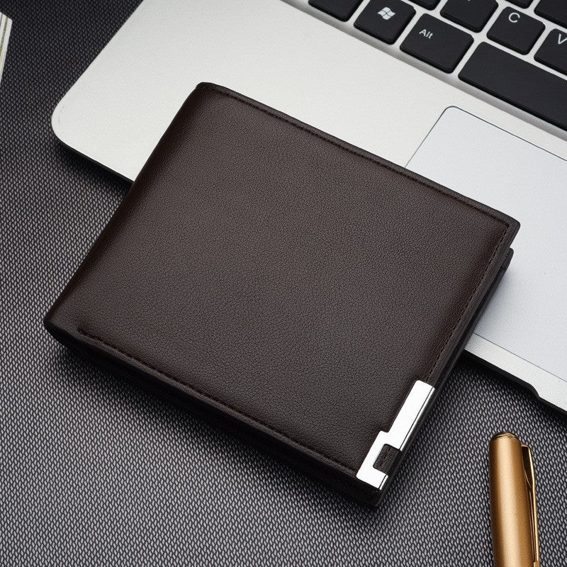 [ready stock]JINBAOLAI Genuine Leather Wallet Fashion Short Bifold Men Casual Soild Male Wallets With Coin Pocket Purses