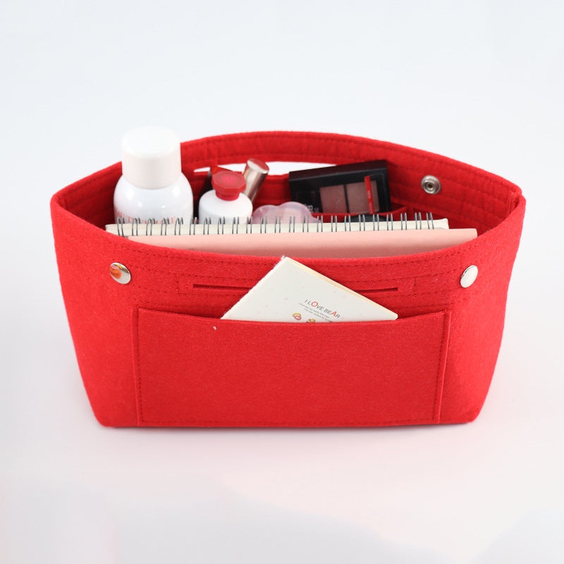 Rumahhome Felt Lined Bag Women's Toiletry Bag Multi Function Storage Bag Portable Liner Bag For Tote Bag