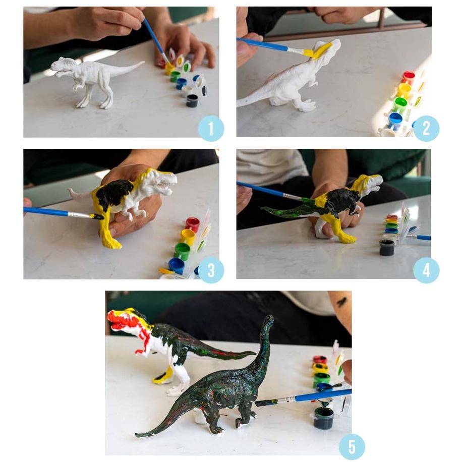 SG Rumahhome DIY Coloring 3D Painting Dinosaur Model Drawing Graffiti Children Educational Toys