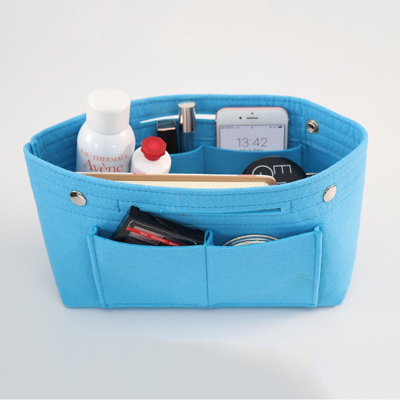 Rumahhome Felt Lined Bag Women's Toiletry Bag Multi Function Storage Bag Portable Liner Bag For Tote Bag