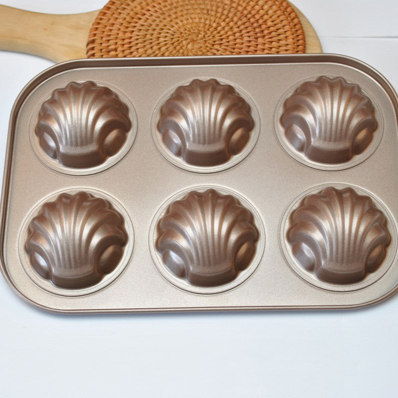 Rumahhome 6/8 Cups Financier Cake Mold Biscuit Mould Non-stick Metal Bakeware Carbon Steel Baking Mould Chocolate Mould
