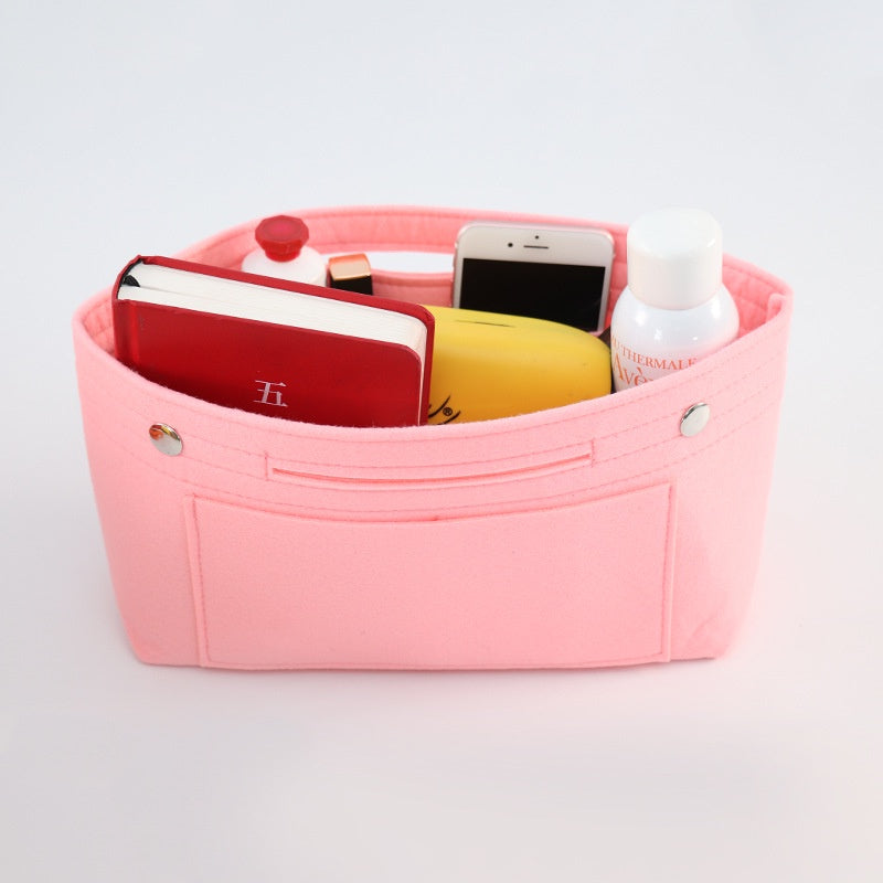 Rumahhome Felt Lined Bag Women's Toiletry Bag Multi Function Storage Bag Portable Liner Bag For Tote Bag