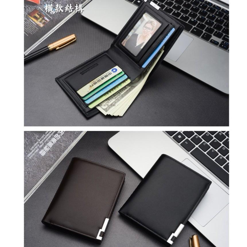 [ready stock]JINBAOLAI Genuine Leather Wallet Fashion Short Bifold Men Casual Soild Male Wallets With Coin Pocket Purses
