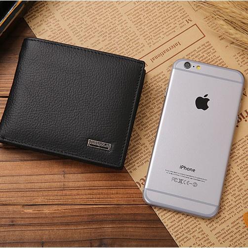 [ready stock]JINBAOLAI Genuine Leather Wallet Fashion Short Bifold Men Casual Soild Male Wallets With Coin Pocket Purses