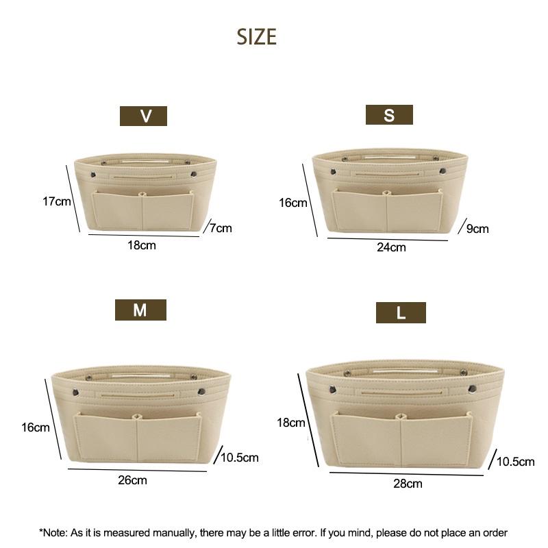 Rumahhome Felt Lined Bag Women's Toiletry Bag Multi Function Storage Bag Portable Liner Bag For Tote Bag