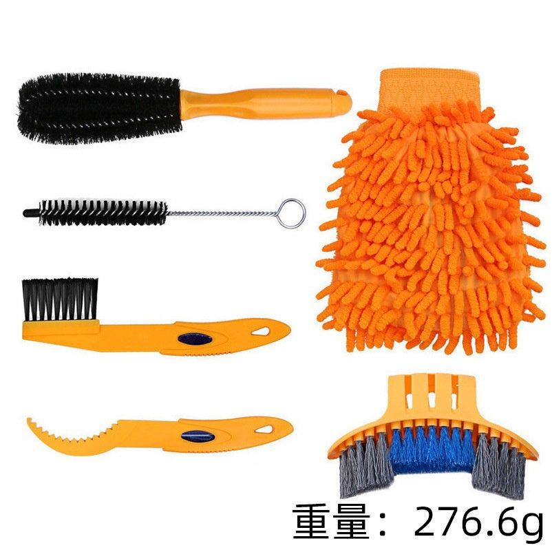 Rumahhome_ 8 PCS Bike Chain Cleaner Clean Machine Brushes Cycling Cleaning Kit Bicycle Brush Maintenance Tool