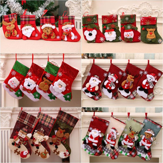 (SG Stock)Rumahhome Christmas sock gift socks Christmas tree decoration