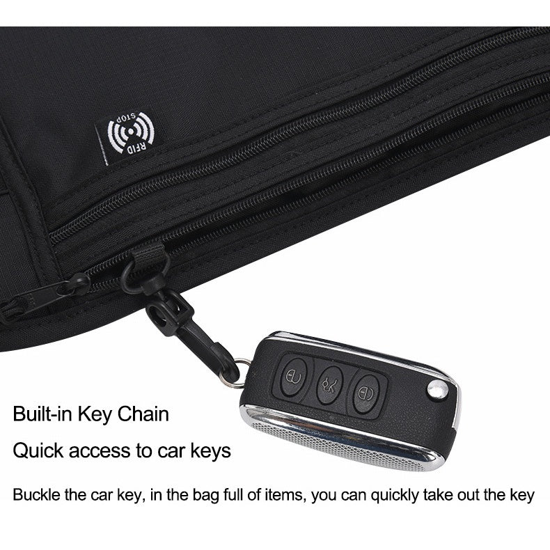 Travel Money Belt Sport Waist Wallet RFID Blocking Anti-Theft Passport for Men & Women