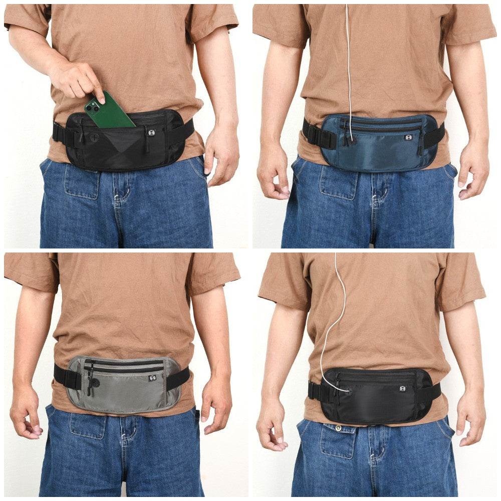 Travel Money Belt Sport Waist Wallet RFID Blocking Anti-Theft Passport for Men & Women