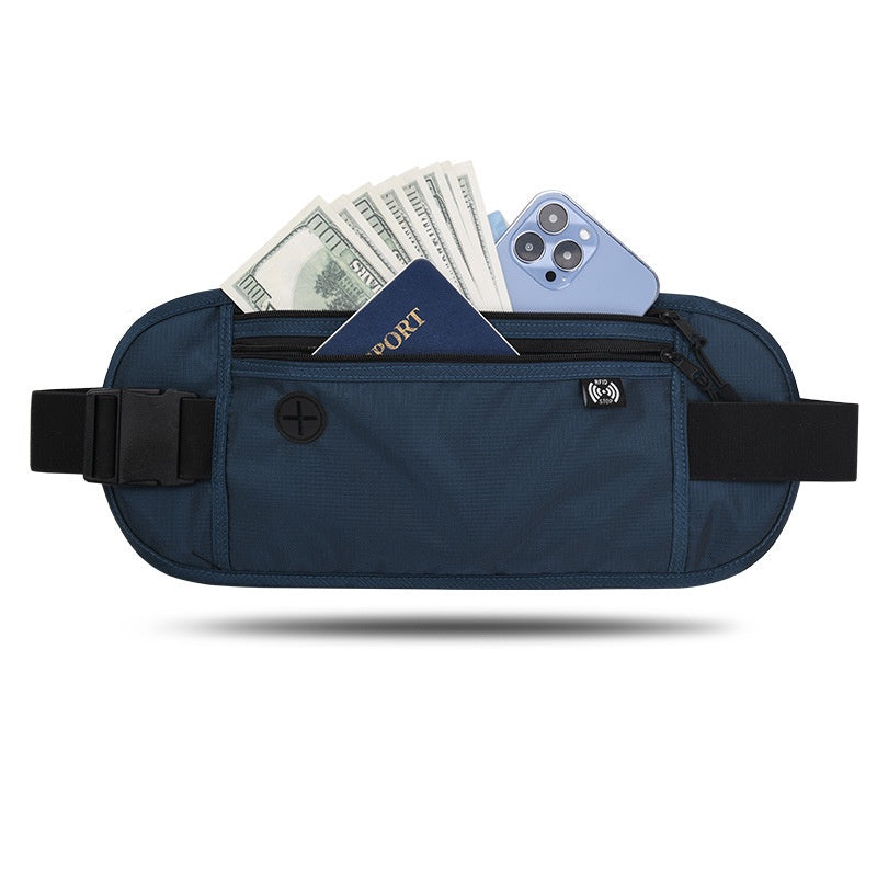 Travel Money Belt Sport Waist Wallet RFID Blocking Anti-Theft Passport for Men & Women