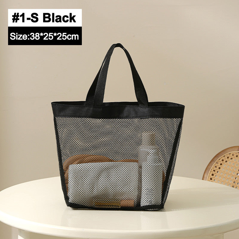 Mesh Shower Caddy Portable Large Bathroom Tote Bag Durable with Pockets  for Travel, College Dorm
