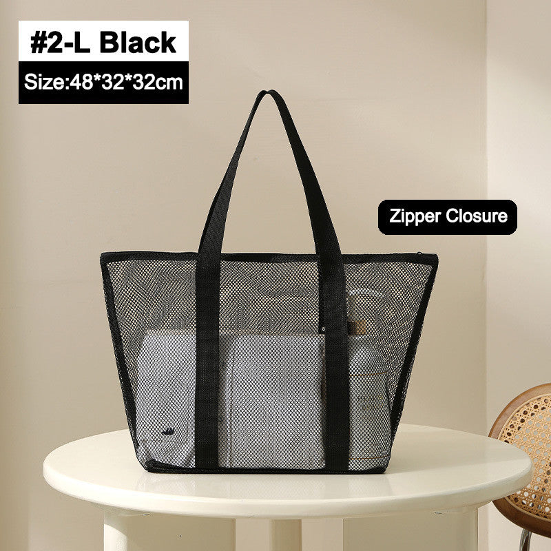 Mesh Shower Caddy Portable Large Bathroom Tote Bag Durable with Pockets  for Travel, College Dorm