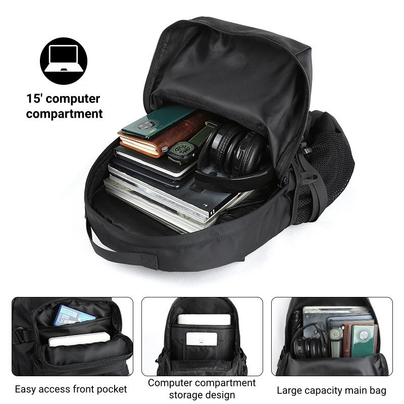 Japanese Trendy Waterproof Laptop Backpack - School Work Travel Bag Multi Compartment