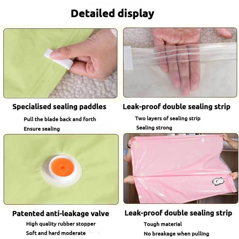 Thickened Large Vacuum Compression Wardrobe Storage Bag - Moisture-Proof for Clothes, Quilt, Cabinet,Travel & Moving