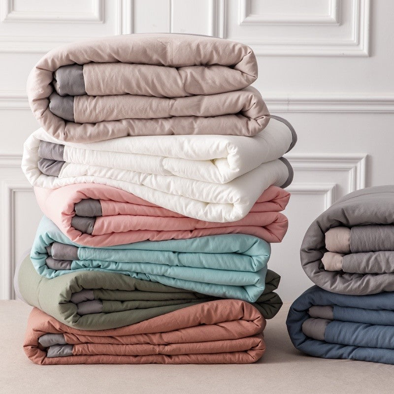 Japanese Minimalist Aircon Quilt - Super Soft Cotton Comforter | Single/Queen/King | Washable Lightweight Blanket