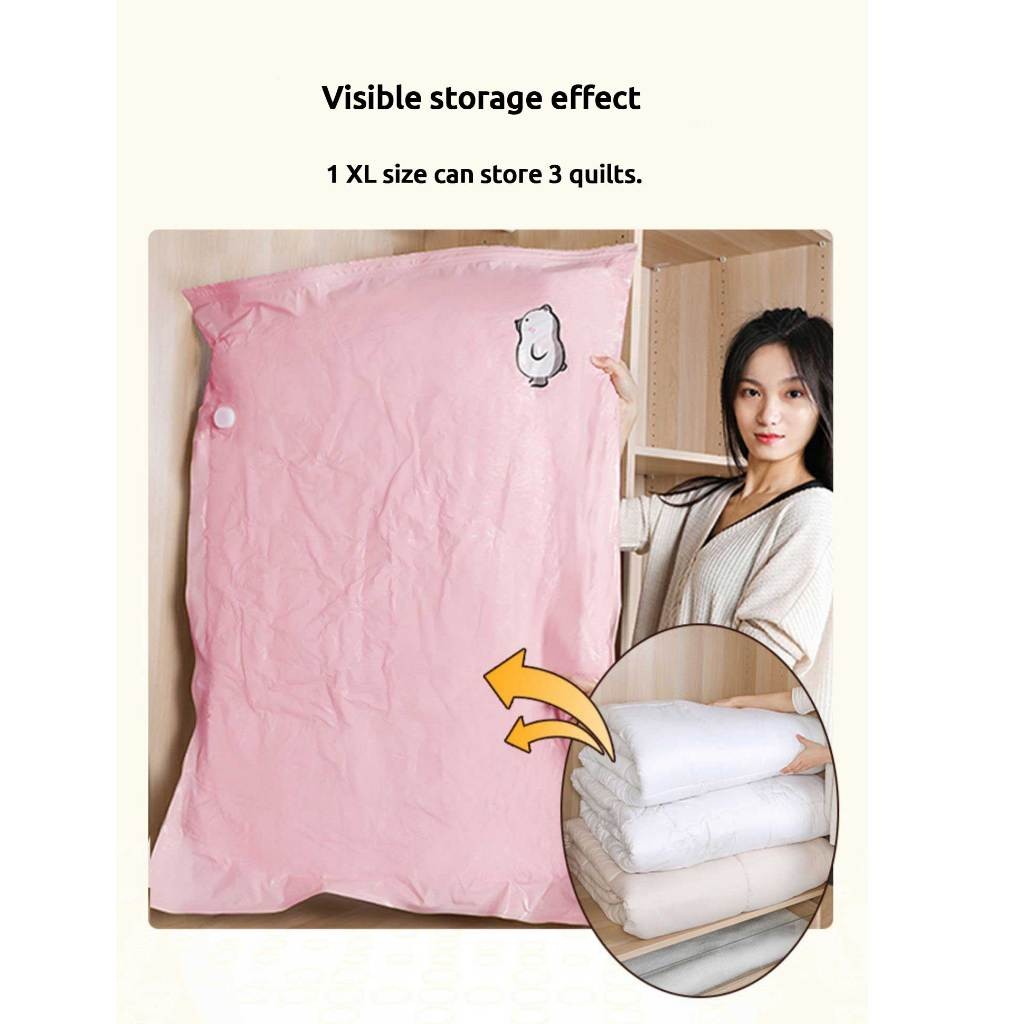 Thickened Large Vacuum Compression Wardrobe Storage Bag - Moisture-Proof for Clothes, Quilt, Cabinet,Travel & Moving