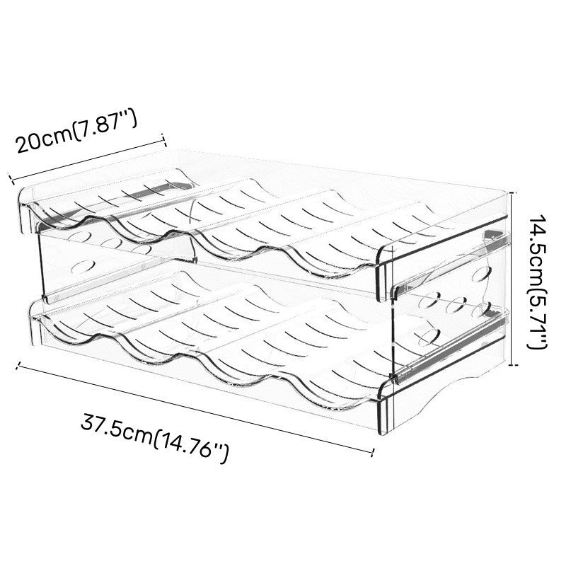 Wine Rack Water Flask Bottle Organizer Thermos Holder Multi-layer Transparent Fridge Organiser