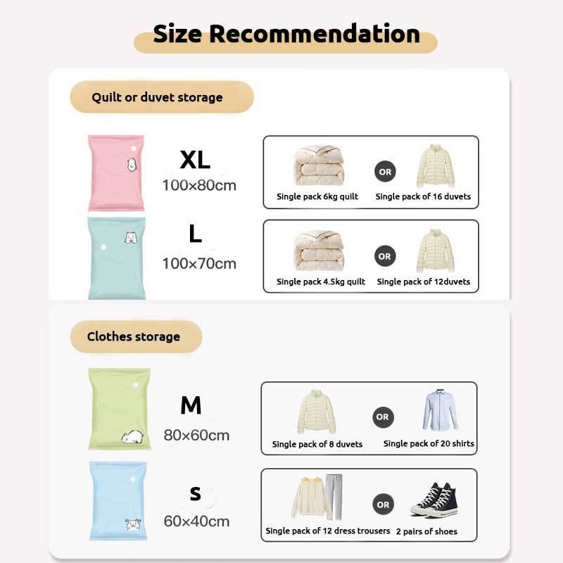 Thickened Large Vacuum Compression Wardrobe Storage Bag - Moisture-Proof for Clothes, Quilt, Cabinet,Travel & Moving