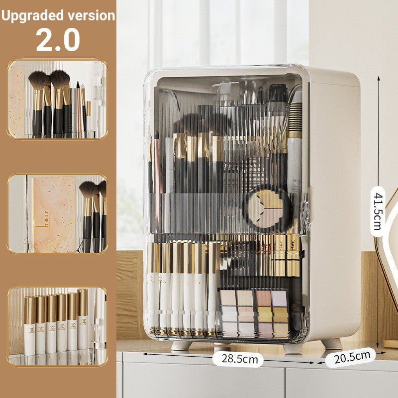 Luxury Clear Cosmetic Table Organiser - Dustproof Transparent Makeup Storage Box Desktop Organiser