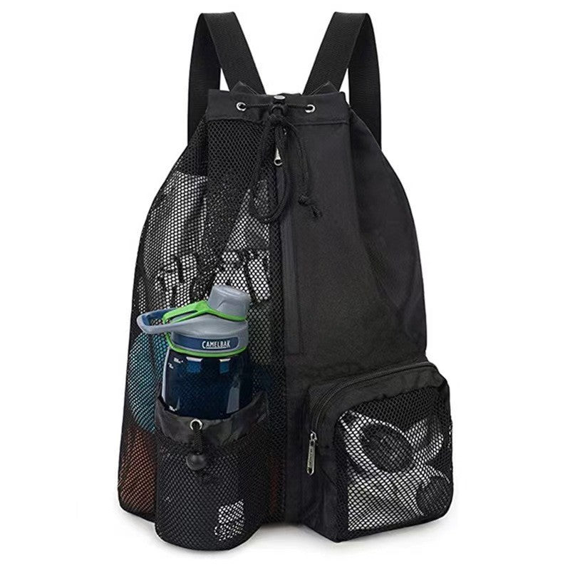 Waterproof Swim Backpack - Mesh Gym Beach Storage Bag Wet Dry Separate, Durable Nylon Drawstring for Travel & Sports