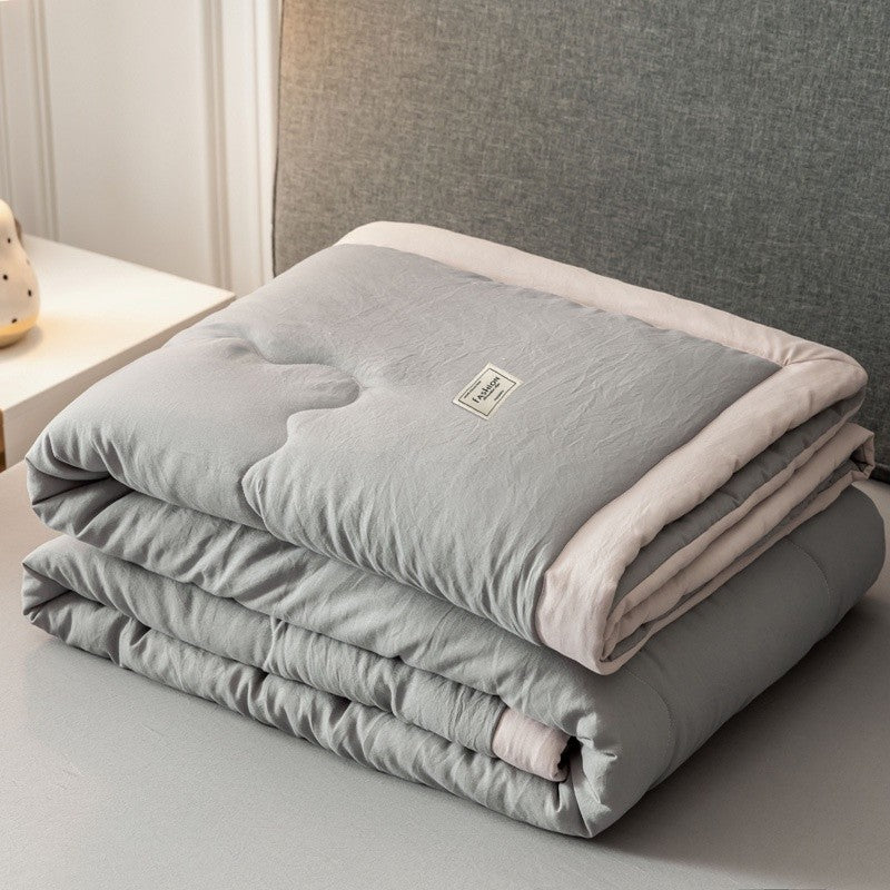Japanese Minimalist Aircon Quilt - Super Soft Cotton Comforter | Single/Queen/King | Washable Lightweight Blanket