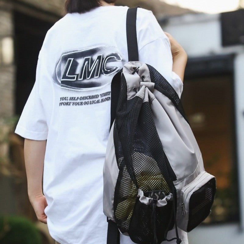 Waterproof Swim Backpack - Mesh Gym Beach Storage Bag Wet Dry Separate, Durable Nylon Drawstring for Travel & Sports