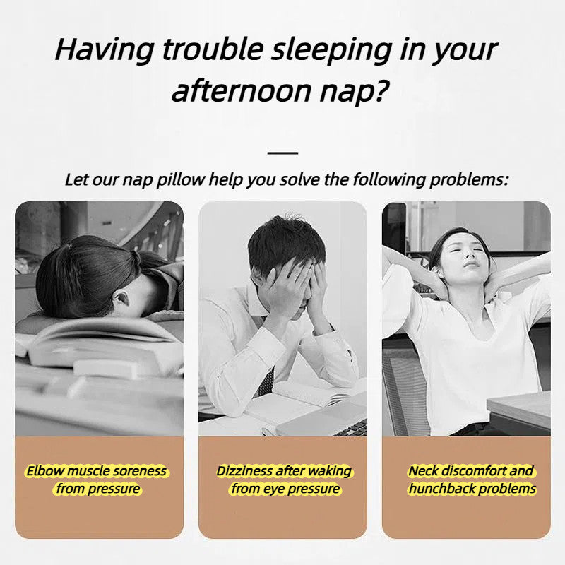 Portable Memory Foam Pillow Nap Support for Office/Travel/Student, Soft Cooling Lumbar Cushion Camping Pillow