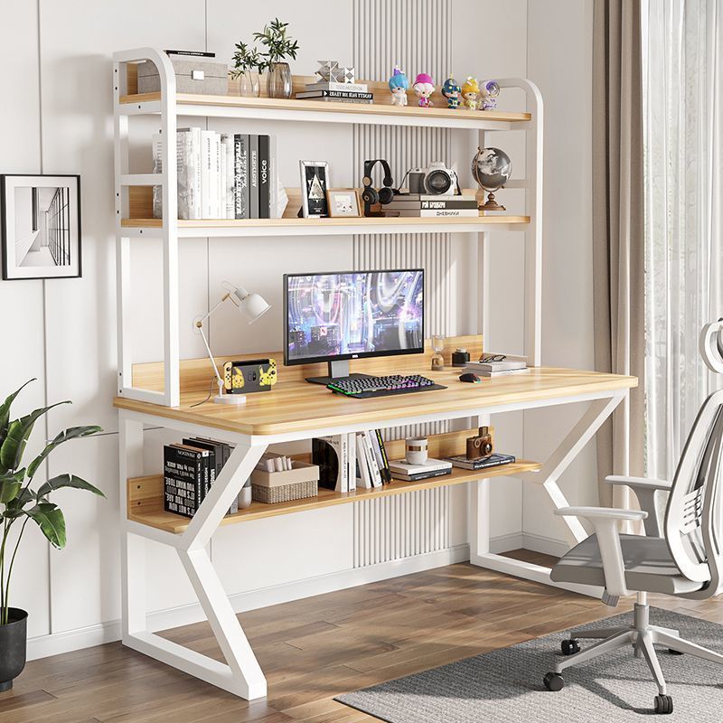 Computer Table With Book Shelf Storage Rack Student Study Table Writing Desk Home Office