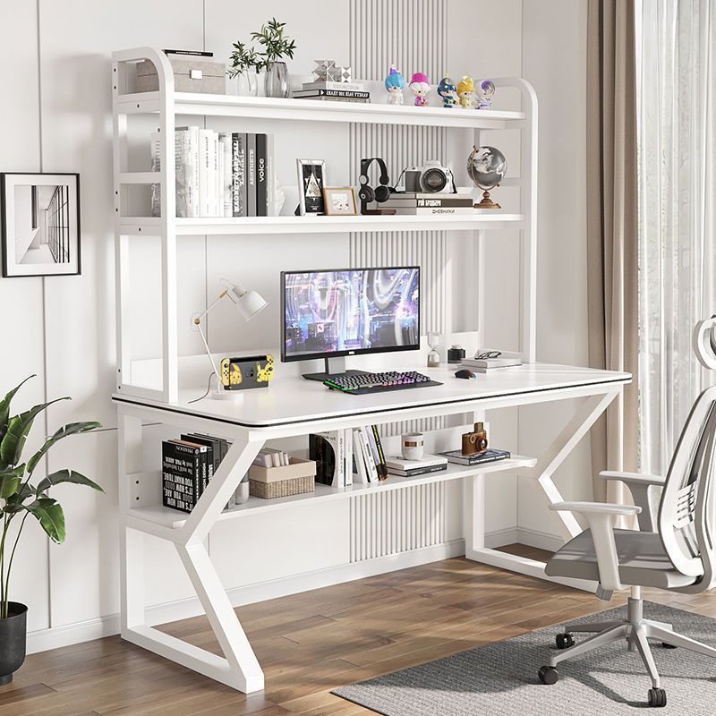 Computer Table With Book Shelf Storage Rack Student Study Table Writing Desk Home Office