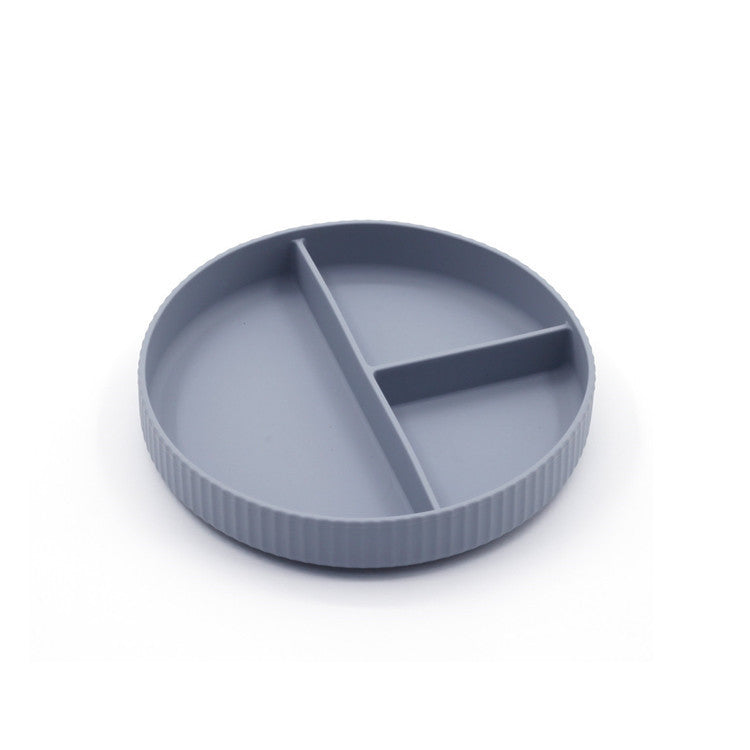 Silicone Suction Divided Plate For Baby Kids Feeding  Food Grade Silicone