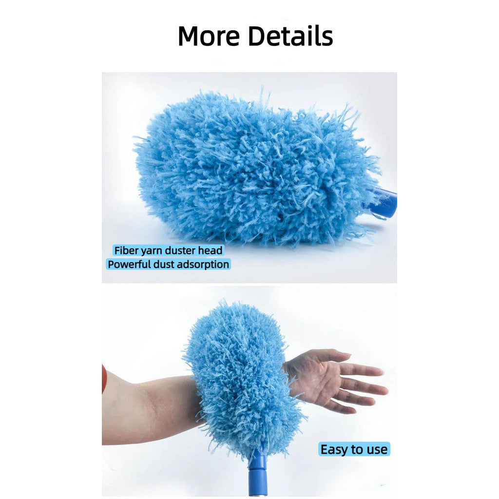 Ceiling Fan Duster Absorb Dust Save Strength Adjustable Telescopic Removable Washable Super Cilia Brush