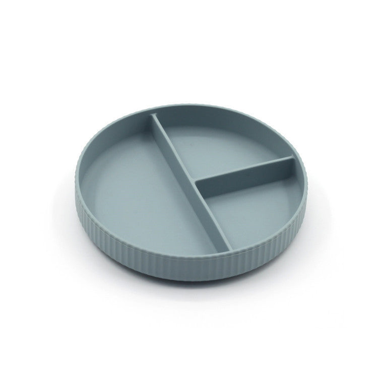 Silicone Suction Divided Plate For Baby Kids Feeding  Food Grade Silicone