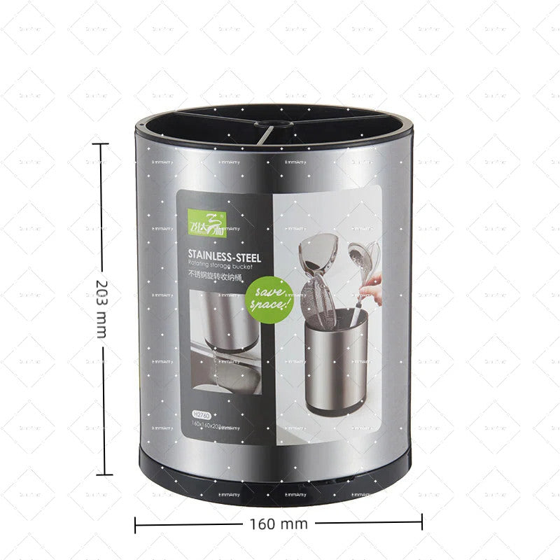 Kitchen Storage Stainless Steel Utensil Knife Cutlery Holder Organiser -Spoon Fork Chopsticks Water Drainer